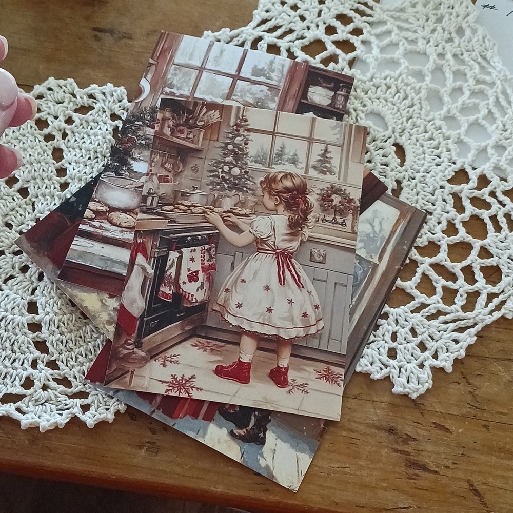 Item #14 Old Timey Christmas 6 postcards. each image is different